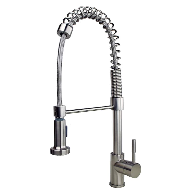 Builders Shoppe Contemporary Single Handle 21" Spring Pull-Down Kitchen Faucet