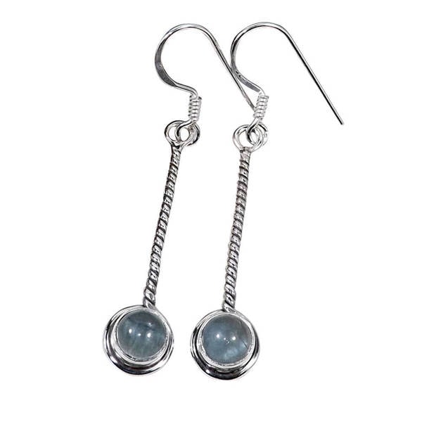 Handmade Sterling Silver Aquamarine Earrings India Handmade Sterling Silver Aquamarine Earrings India Blueberry