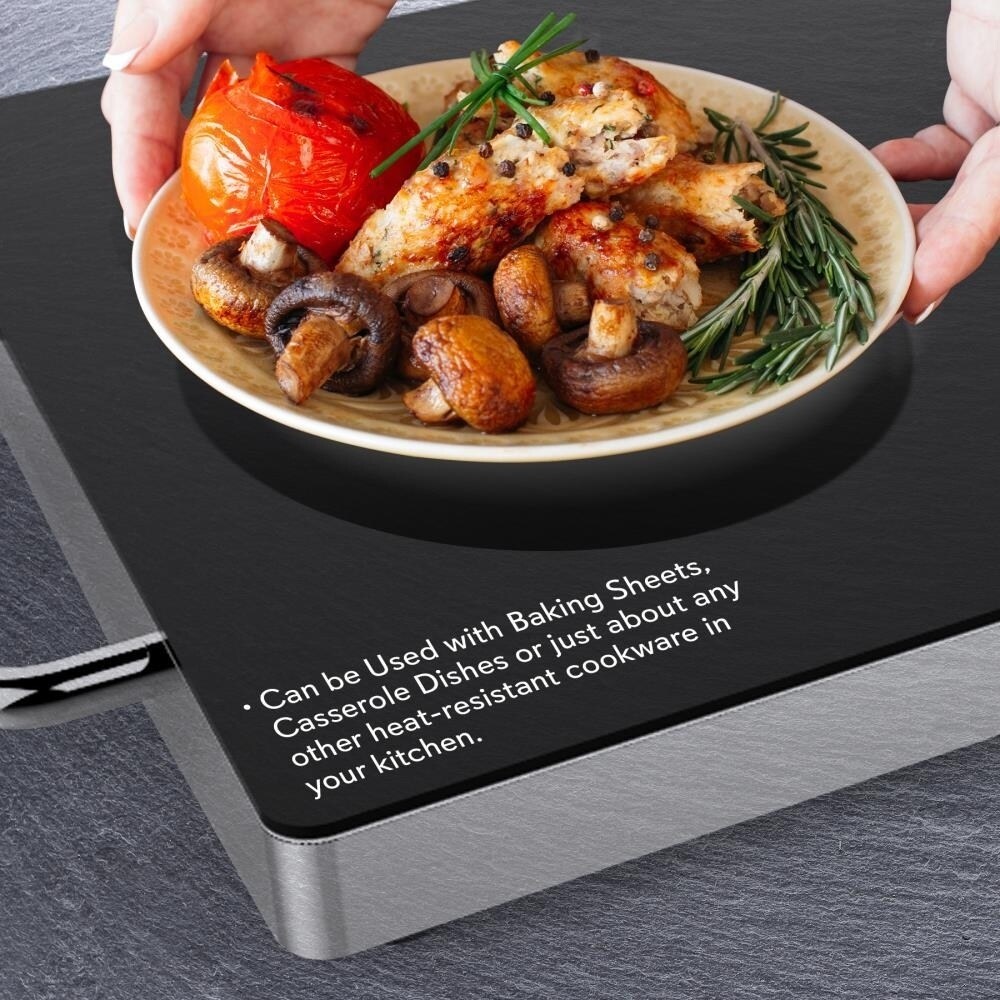 NutriChef PKWTR30 Electronic Warming Tray, Plug-in Food Warmer with  Non-Stick, Heat-Resistant Glass Plate - Bed Bath & Beyond - 14989335