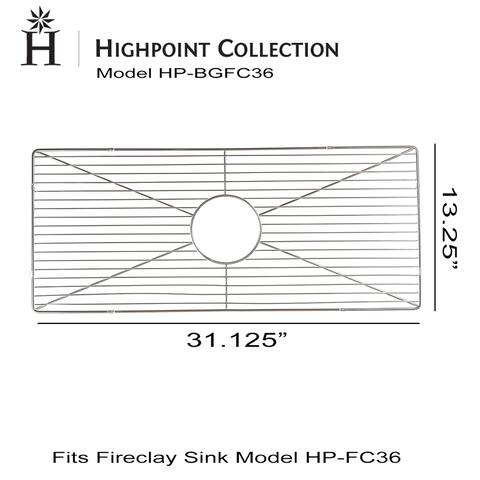 Highpoint Collection Bottom Grid for HP-FC36 - 36-inch Fireclay Farmhouse Sink