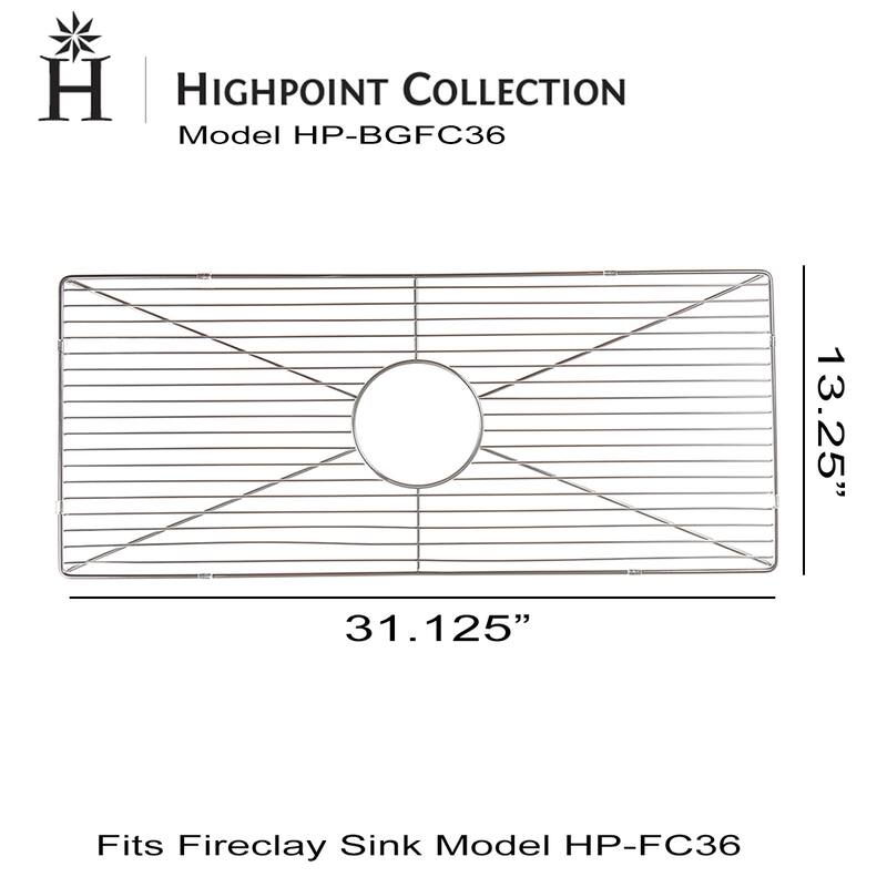 Highpoint Collection Bottom Grid for HP-FC36 - 36-inch Fireclay Farmhouse Sink