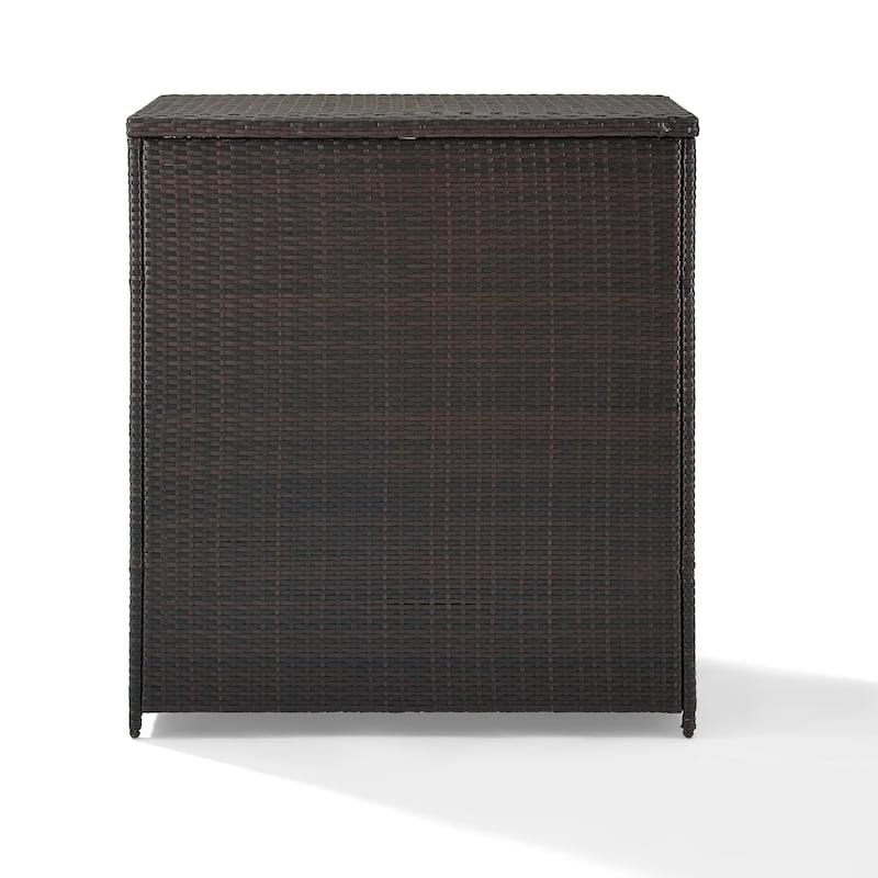 Palm Harbor Brown Wicker Outdoor Bar - 39.37 "W x 22 "D x 43 "H - 39.37 "W x 22 "D x 43 "H