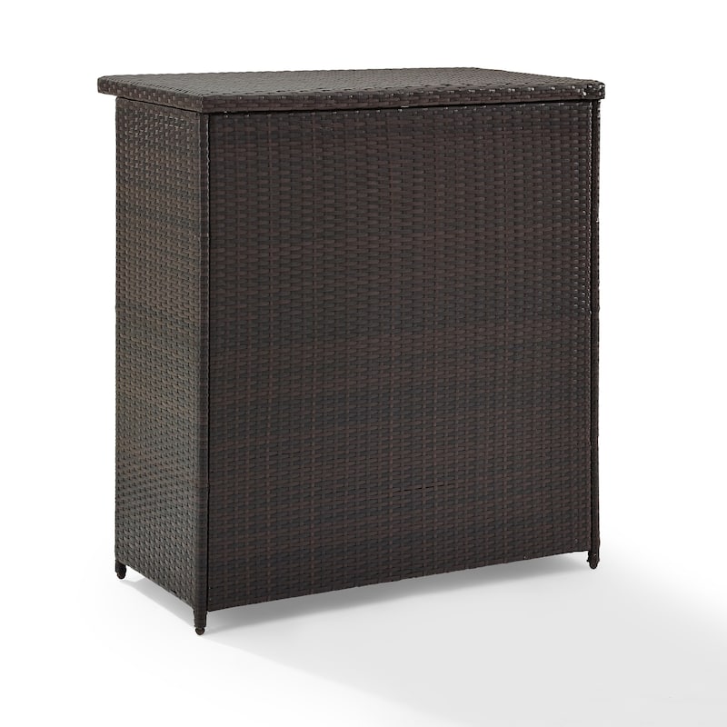 Palm Harbor Brown Wicker Outdoor Bar - 39.37 "W x 22 "D x 43 "H - 39.37 "W x 22 "D x 43 "H