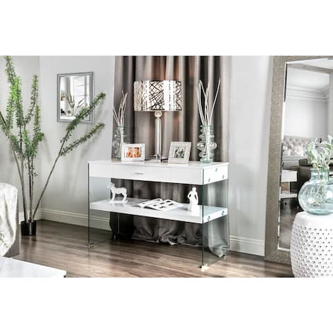 Furniture of America Leden Contemporary 47-inch 1-shelf Sofa Table