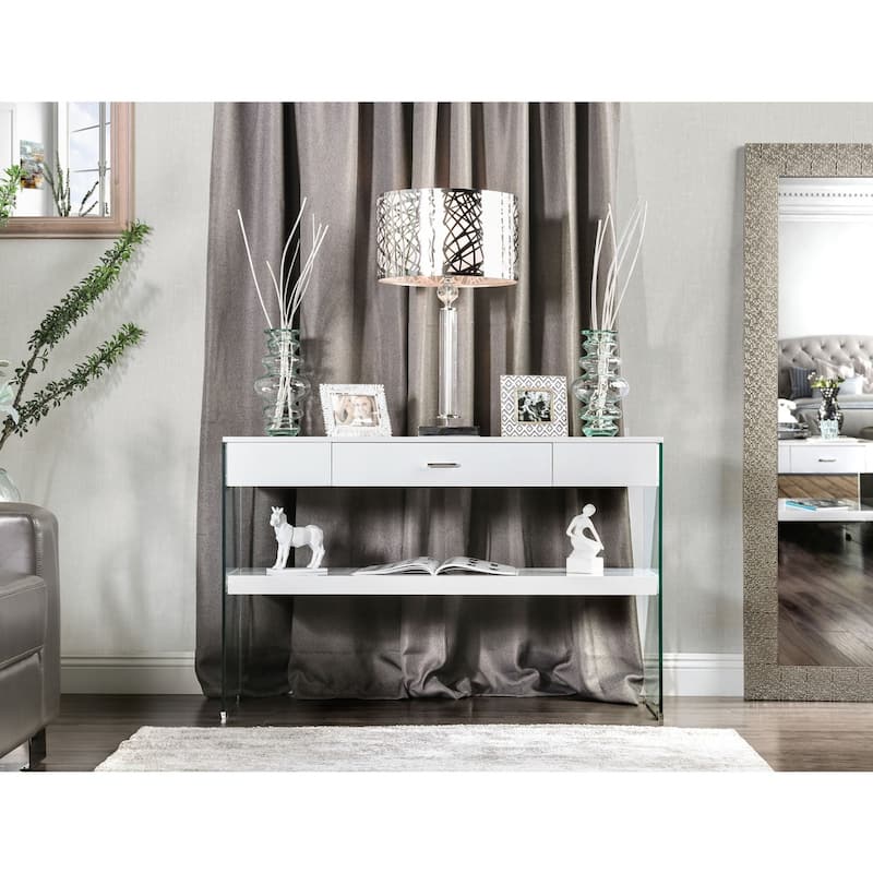 Leden Contemporary 47-inch Wood 1-Shelf Sofa Table by Furniture of America