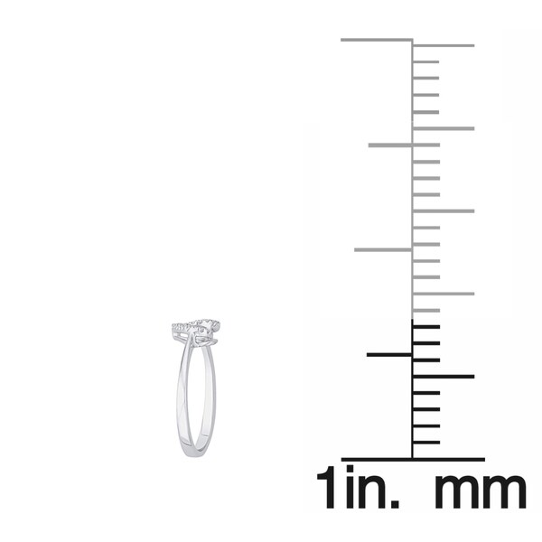 3 Diamond Promise Ring in 14K White Gold Size-3.5 1//20 cttw, G-H,I2-I3