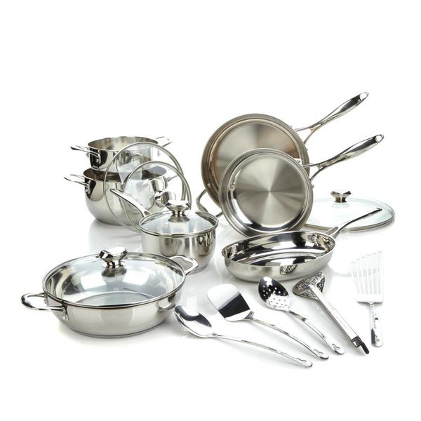 Shop Wolfgang Puck Bistro Elite 17-piece Stainless Steel Cookware ... Shop Wolfgang Puck Bistro Elite 17-piece Stainless Steel Cookware ...
