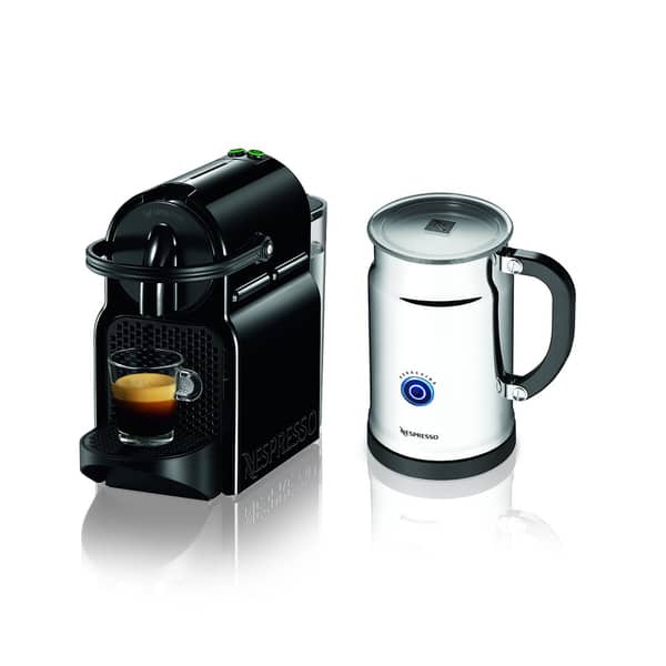 Nespresso Black Inissia Espresso Maker with Aeroccino Plus Milk Frother (As  Is Item) - Bed Bath & Beyond - 15001063