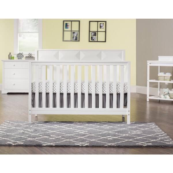 slide 2 of 6, Child Craft Elin Matte White 4-in-1 Convertible Crib