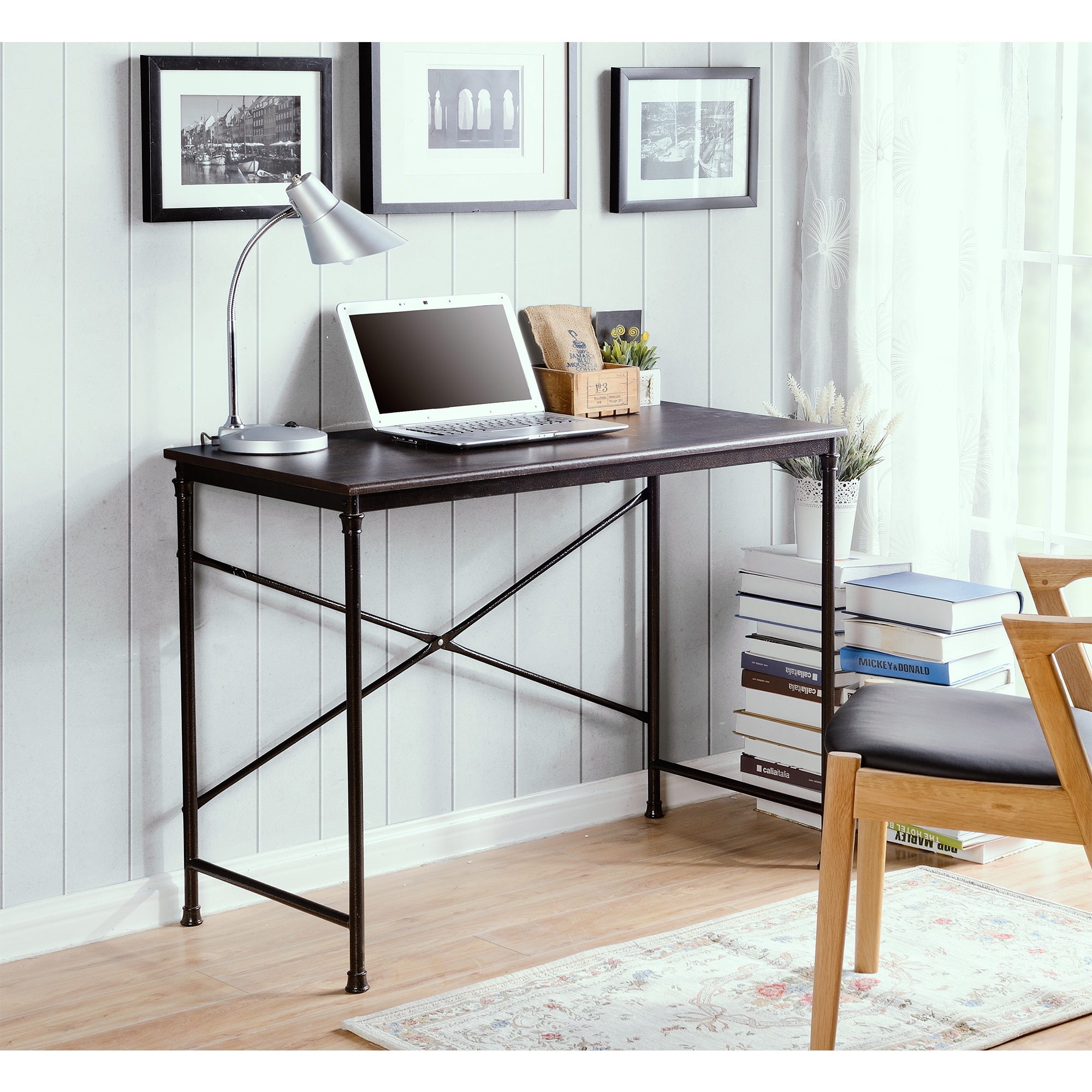 Shop Prospero Writing Desk With Metal Legs Free Shipping Today