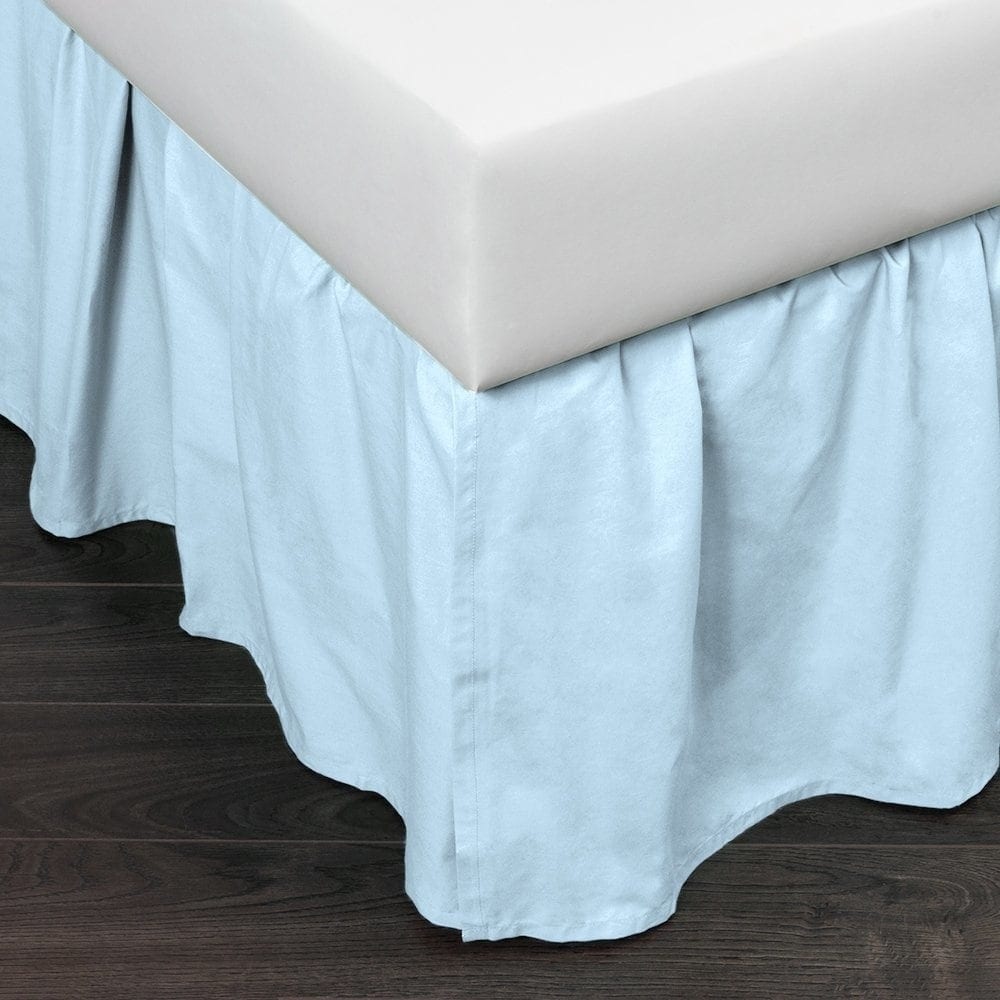 LEVTEX HOME 16 in. Faux Silk Blush King Bed Skirt L1480AKDR - The Home Depot