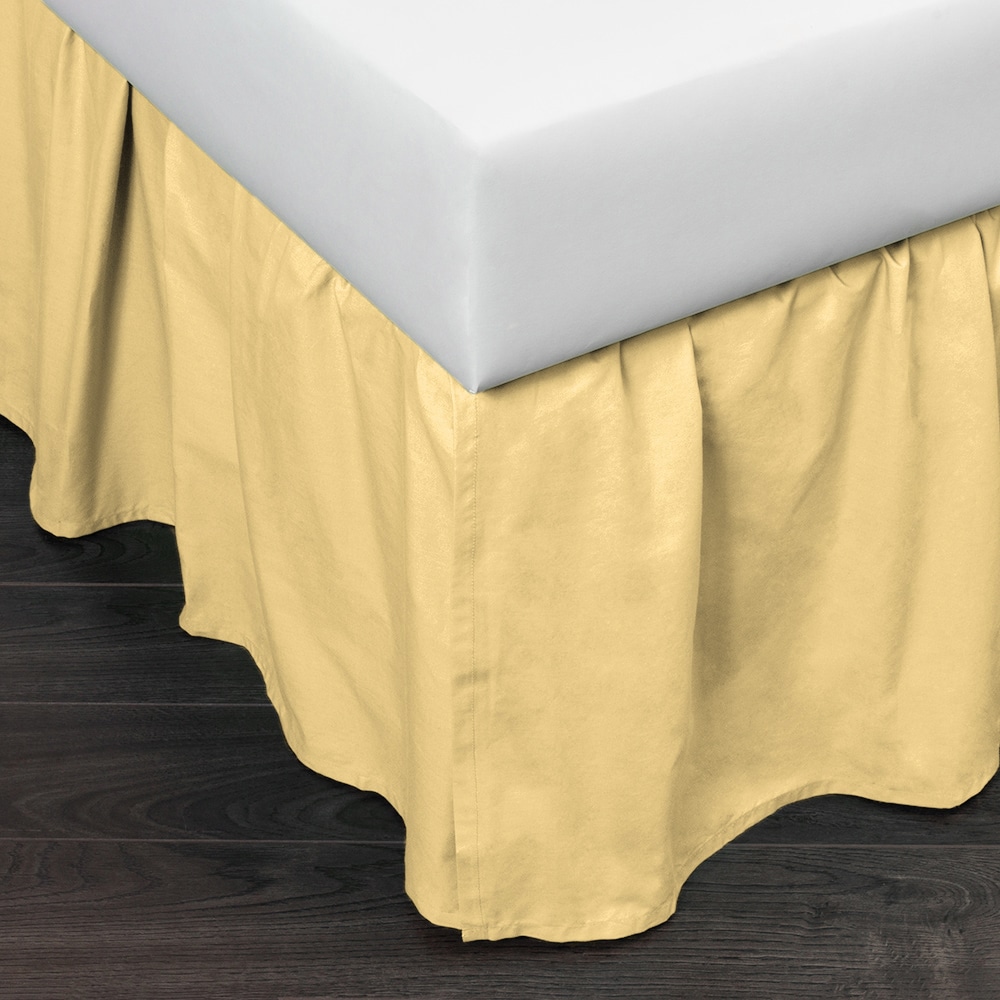 yellow full size bed skirt