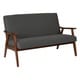 preview thumbnail 4 of 22, Carson Carrington Karkkila Mid-Century Settee Loveseat