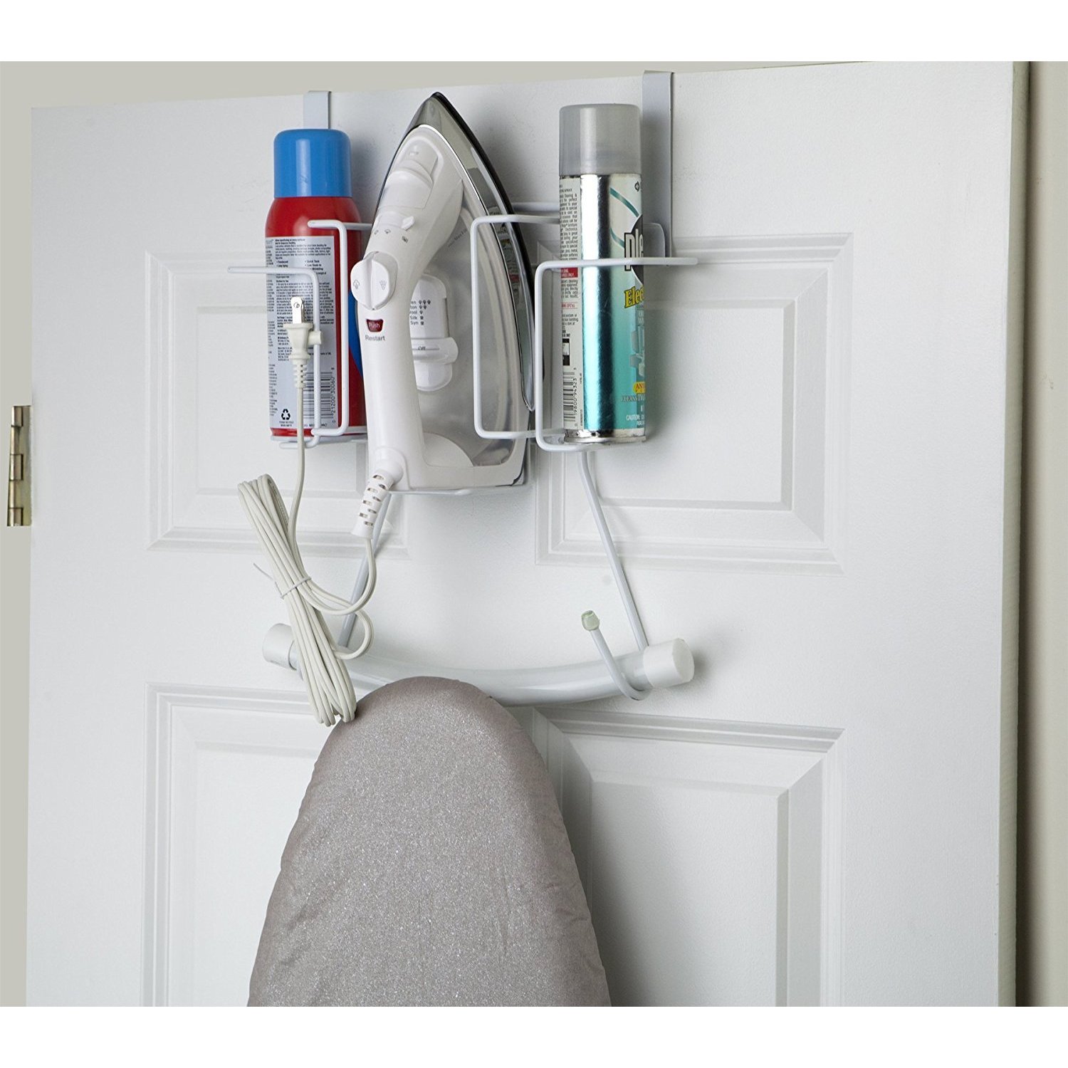 Shop Over The Door Hanging Iron Board Holder And Organizer On