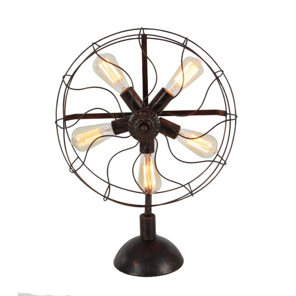 vintage fan table lamp