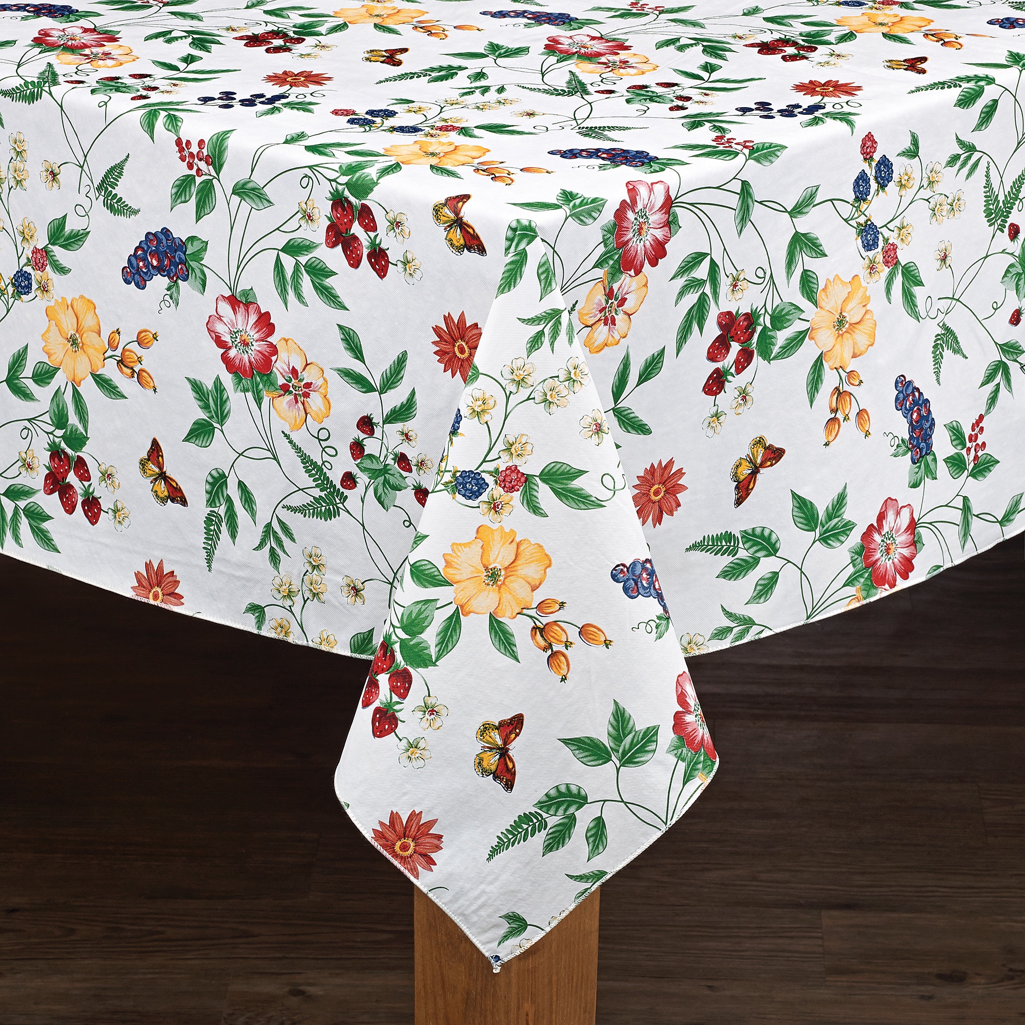 6084 Vinyl Tablecloths Small Floral Leaf Pattern / 1 Yard Blossom Vinyl ...