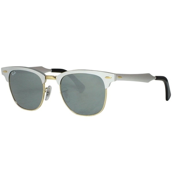 Shop Ray Ban Rb3507 13740unisex Clubmaster Silver Frame Silver Mirror Lens Sunglasses 5382