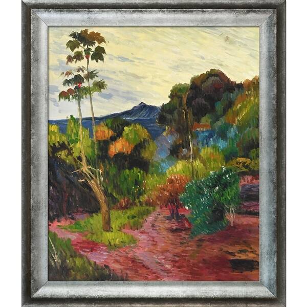 Paul Gauguin Martinique Landscape 17 Hand Painted Framed Oil Reproduction On Canvas On Sale Overstock Paul Gauguin Martinique Landscape 17 Hand Painted Framed Oil Reproduction On Canvas On Sale Overstock