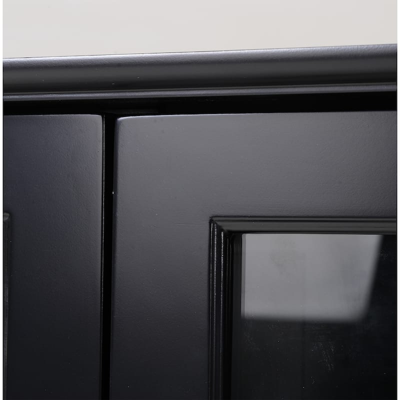 OS Home and Office White Glass Door Accent and Display Cabinet