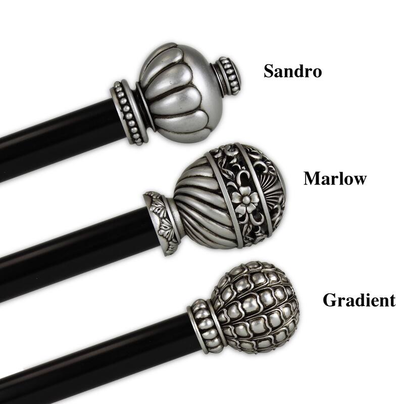 InStyleDesign 1" Two Tone Imperial Collection Curtain Rod