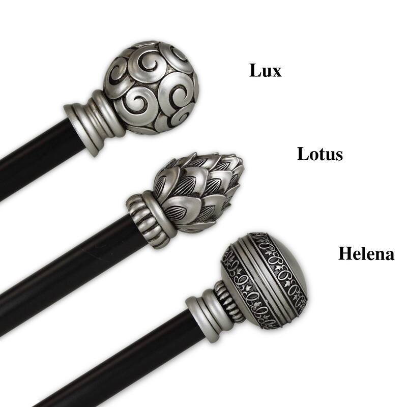 InStyleDesign 13/16" Two Tone Ornate Collection Curtain Rod