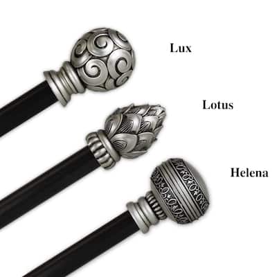 InStyleDesign 13/16" Two Tone Ornate Collection Curtain Rod