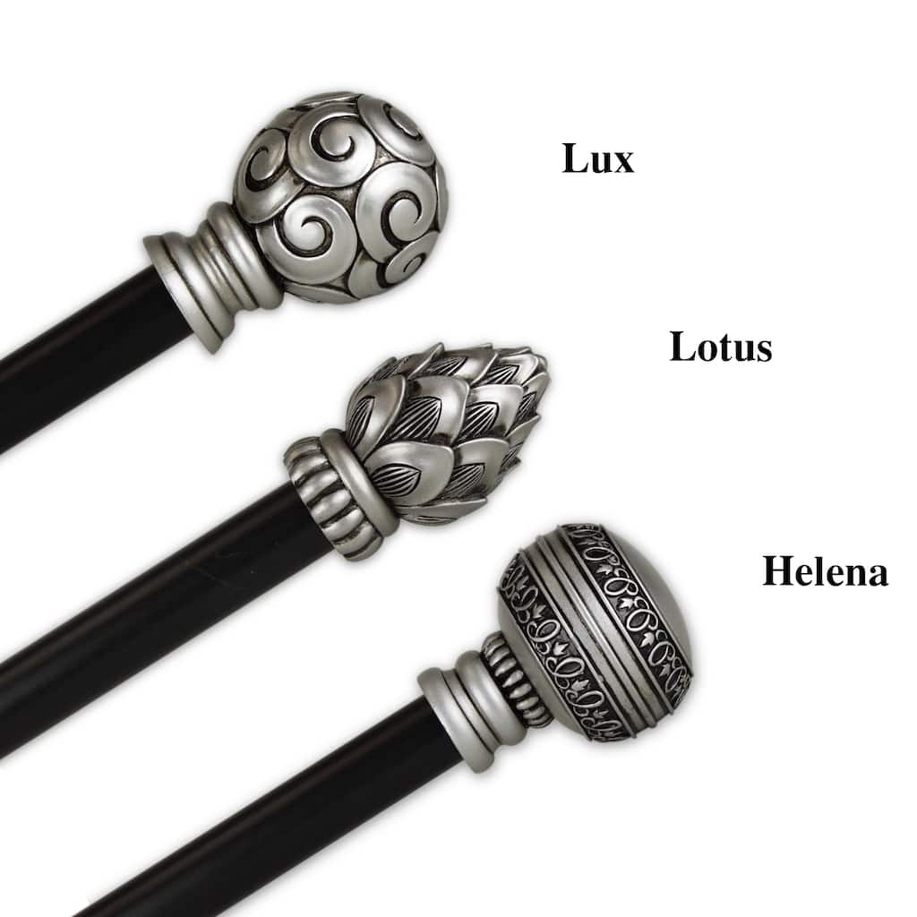 InStyleDesign 13/16" Two Tone Ornate Collection Curtain Rod