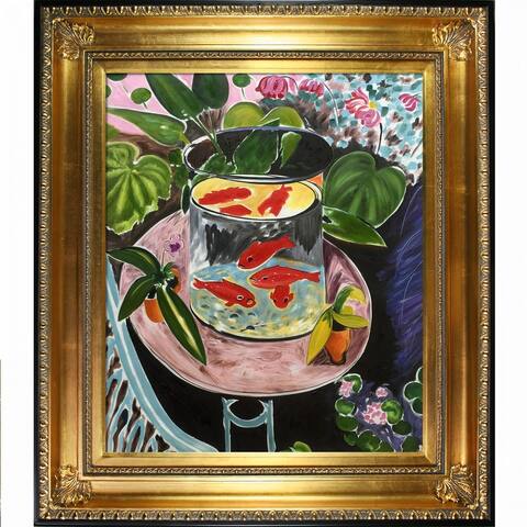 Henri Matisse 'The Gold Fish' Hand Painted Framed Oil Reproduction on Canvas