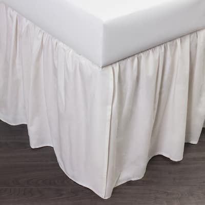 Brighton Ivory Cotton 24-inch 3 Piece Tuck in Drop Bed Skirt