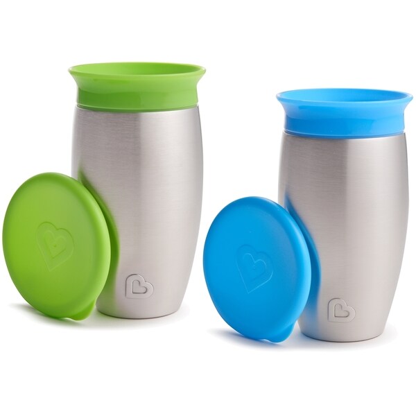 10 Ounce Green//Blue 2 Count Munchkin Miracle 360 Sippy Cup