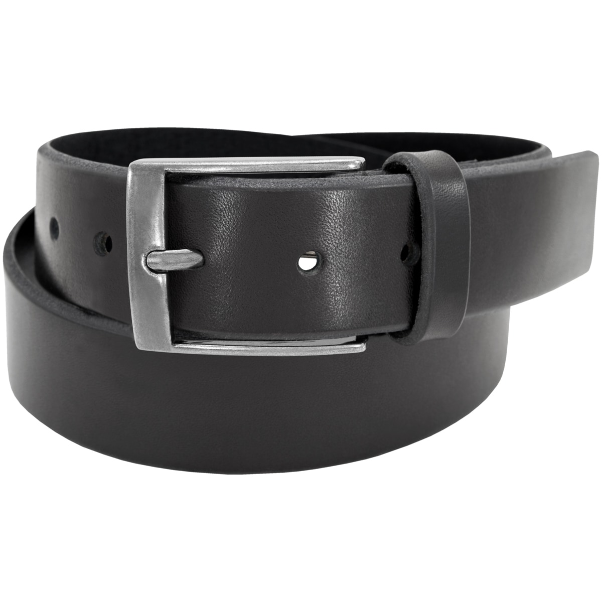 casual black leather belt