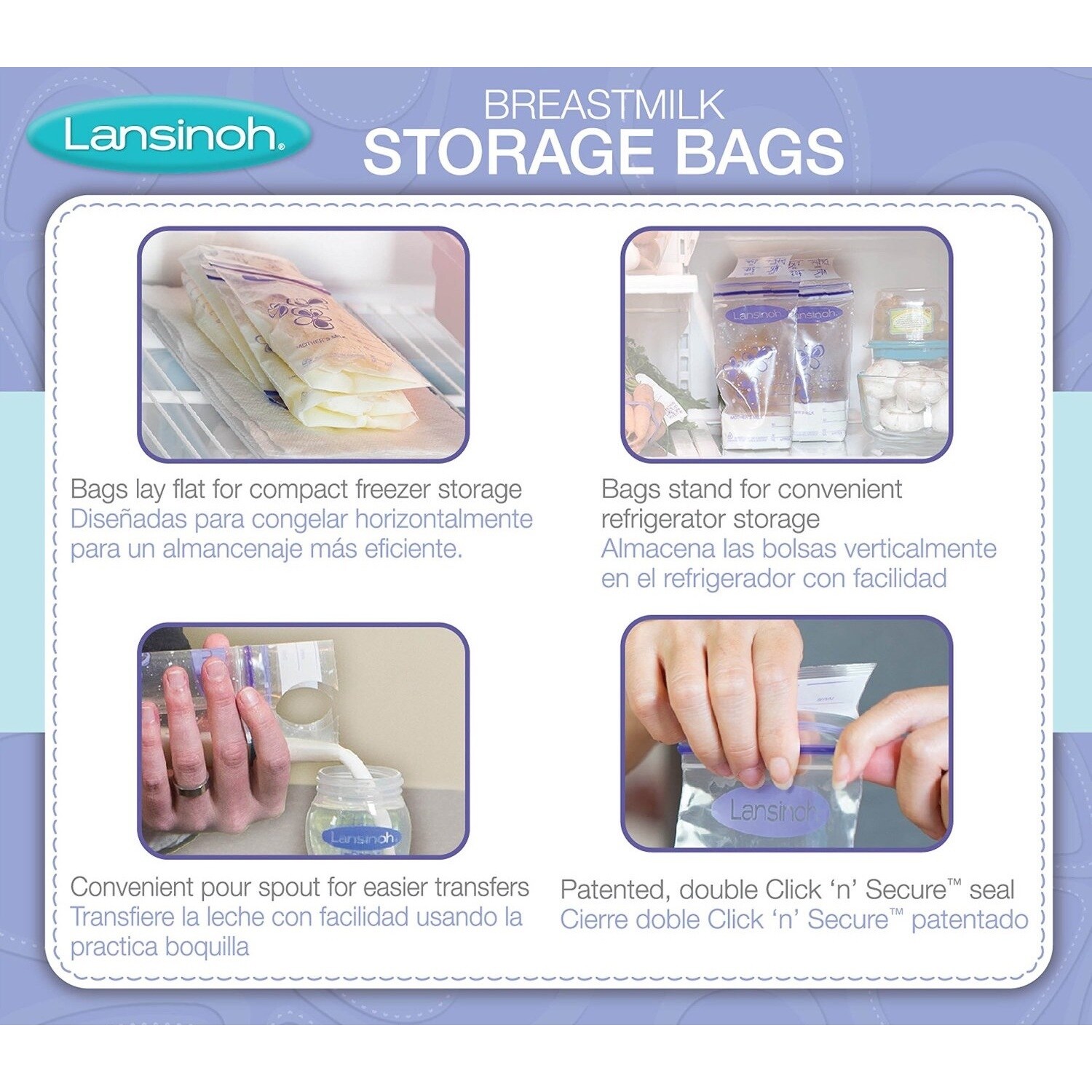lansinoh milk storage bags 100