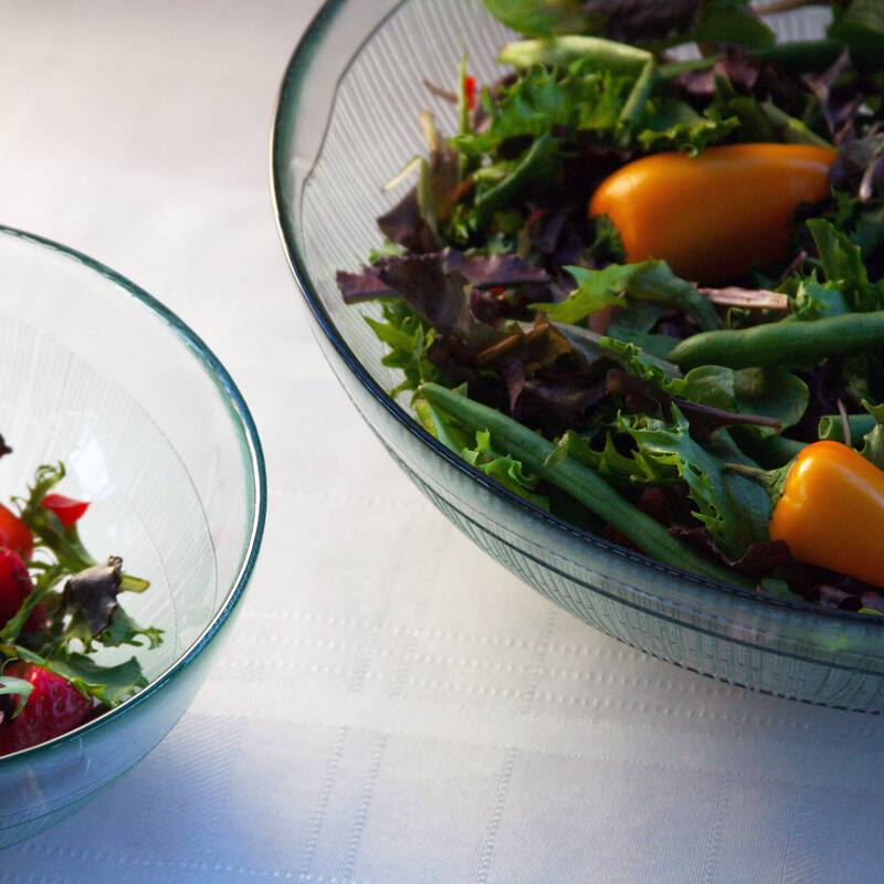 French Home 12" Ice Clear Birch Salad Bowl