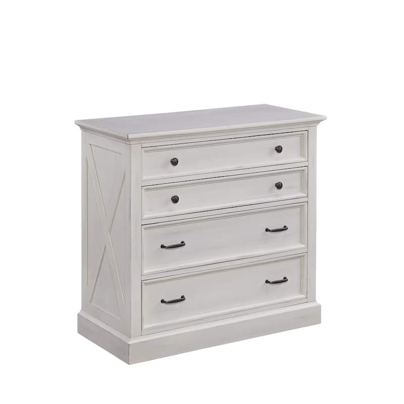 The Gray Barn 3-Piece Riverbone X-detail King Bed, Nightstand, and Chest Set