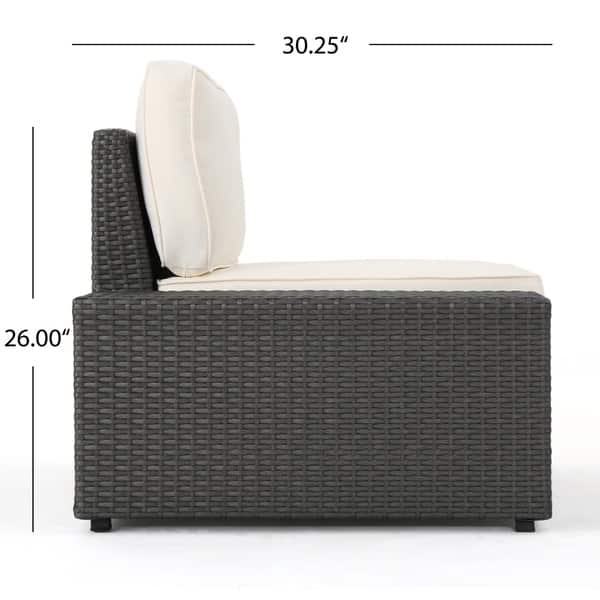 Santa Cruz Outdoor 8piece Wicker Sectional Sofa Set with Cushions by