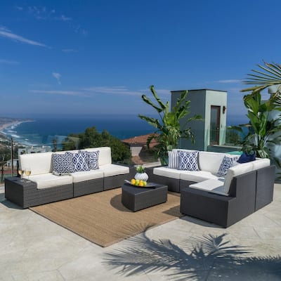 Santa Cruz Outdoor 8-piece Sectional Set by Christopher Knight Home