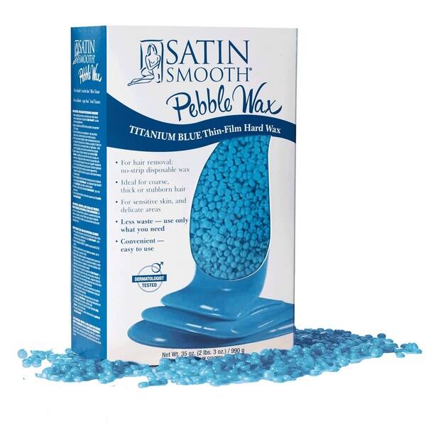 slide 1 of 1, Satin Smooth 35-ounce Titanium Blue Thin Film Pebble Wax
