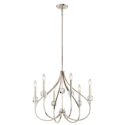 Kichler Lighting Eloise Collection 6-light Polished Nickel Chandelier