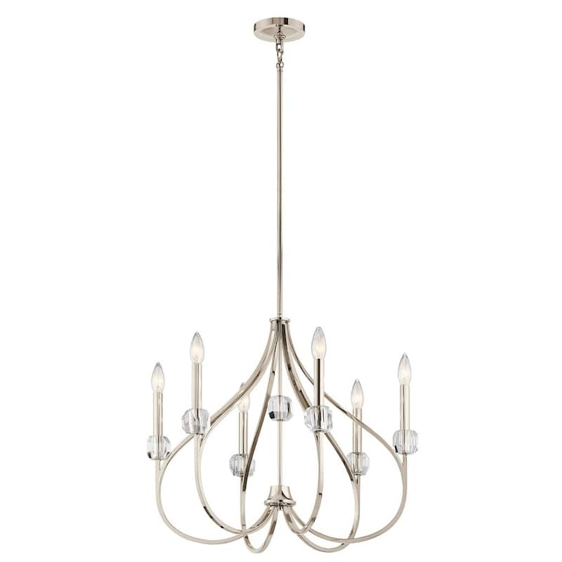 Kichler Lighting Eloise Collection 6-light Polished Nickel Chandelier