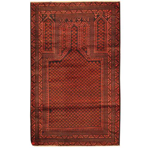 Handmade One-of-a-Kind Balouchi Wool Rug (Afghanistan) - 3' x 5'