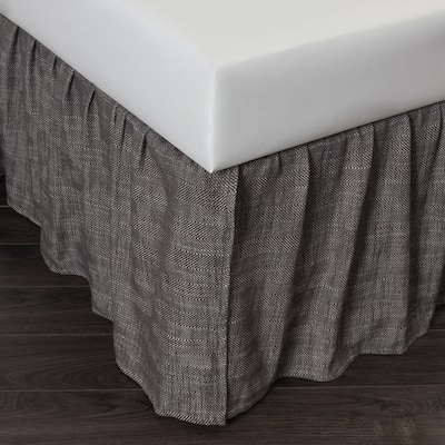 Lucas Charcoal 18-inch Drop 3 Piece Tuck in Bed Skirt