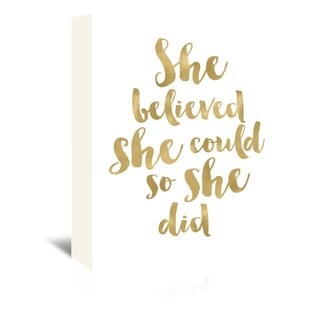 She Believed She Could - Wrapped Canvas Wall Art