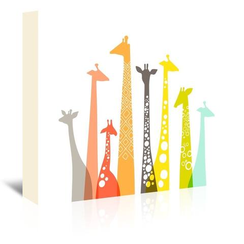 Giraffes-wrapped Canvas Print - Wrapped Canvas Wall Art