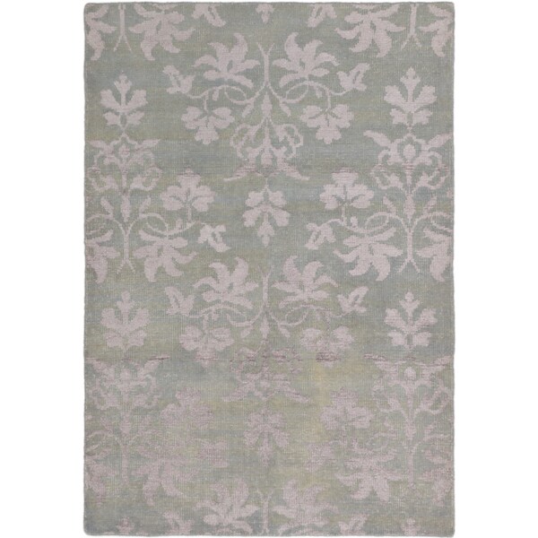 Shop ecarpetgallery HandKnotted La Seda Green Wool & Art Silk Rug 5