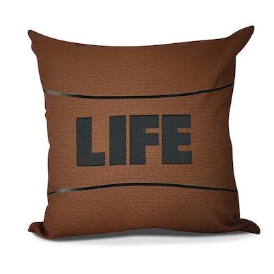 Life Word Print Pillow