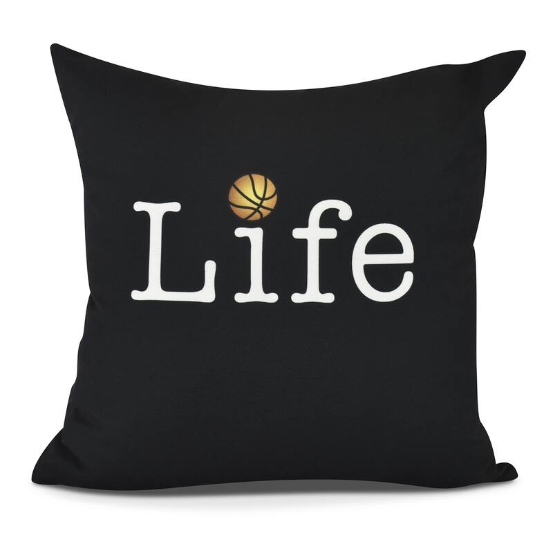 Life Basketball Print Pillow