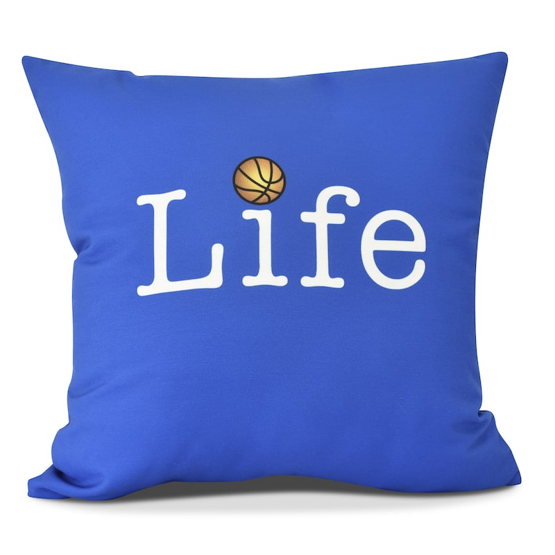 Life Basketball Print Pillow