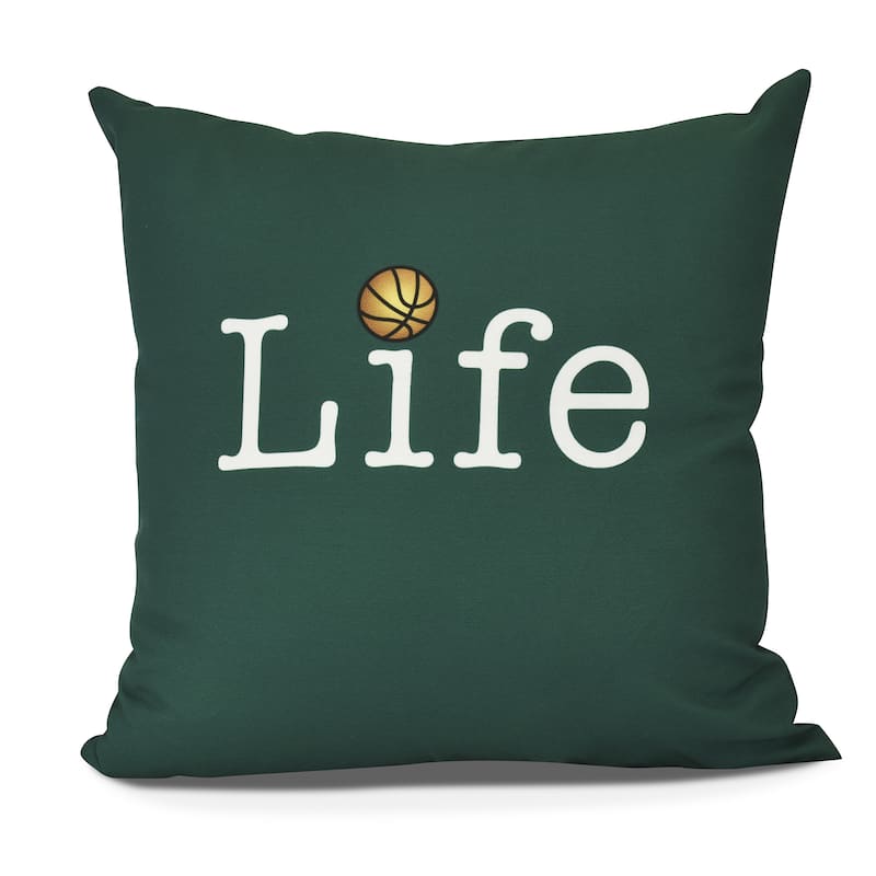 Life Basketball Print Pillow