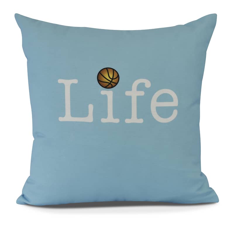 Life Basketball Print Pillow
