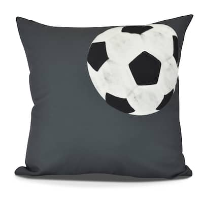 Soccer Ball Geometric Print Pillow